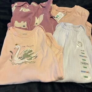 NWT Baby Clothing Set with Swan and Polar Bear Designs - Bin 14